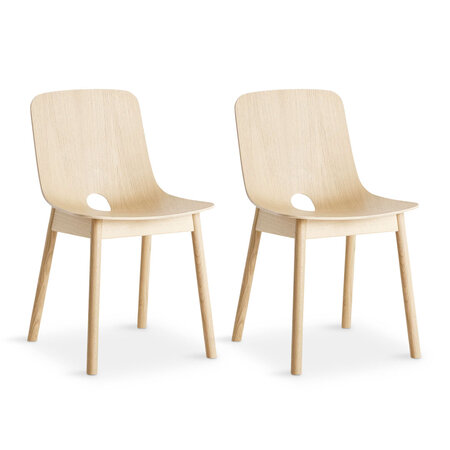 Woud Mono Dining Chair Eichenholz weiss pigmentiert