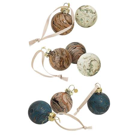 Ferm Living Marble Baubles S - Set of 8 Farbmix