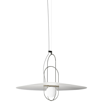 FontanaArte Setareh Glass Schwarz glänzend-Weiss, Ø: 85 cm 