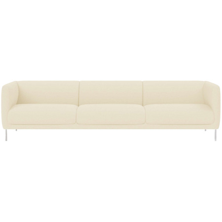 Fredericia Konami Sofa Hellblau 733 - Hallingdal 65, Edelstahl schwarz, B: 277 cm