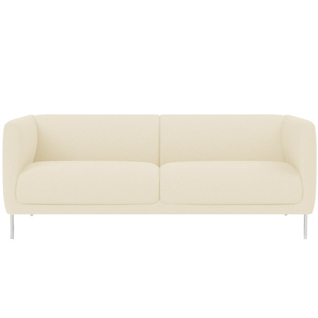 Fredericia Konami Sofa Dunkelbeige 103 - Hallingdal 65, Edelstahl gebürstet, B: 235 cm