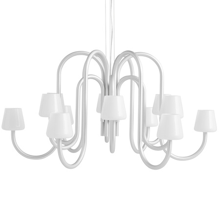 HAY Accessoires Apollo Chandelier 12 Arms Opalglas weiss