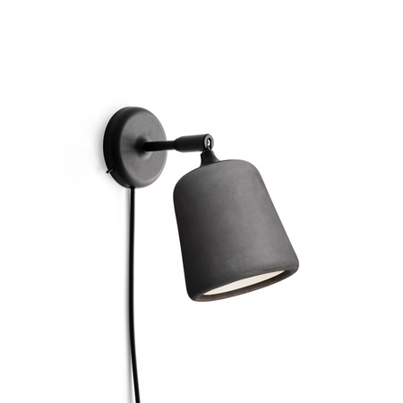 New Works Material Wall Lamp Beton dunkelgrau