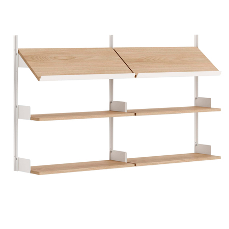 New Works New Works Office Shelf Eichenfurnier / Weiss