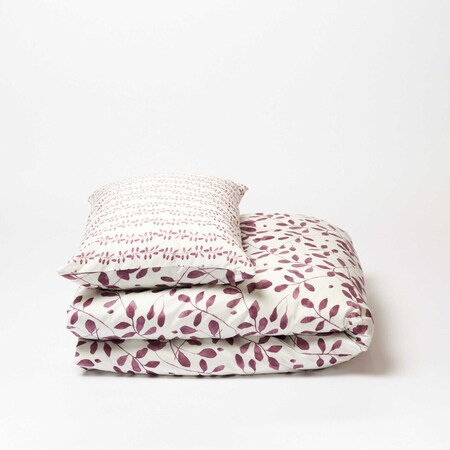 Journey Living Perouges Duvetbezug White / Cassis, B: 160 cm / L: 210 cm 