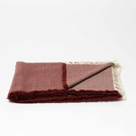 Journey Living Saone Plaid Ruby Red, B: 130 cm / L: 170 cm 