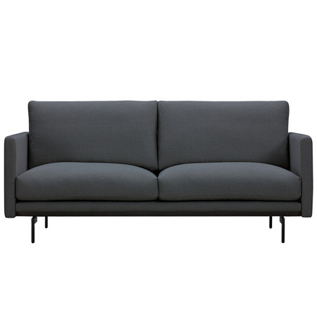 Wendelbo Trace Sofa Grau 04 - Navona, L: 177 cm, Stahl schwarz pulverbeschichtet