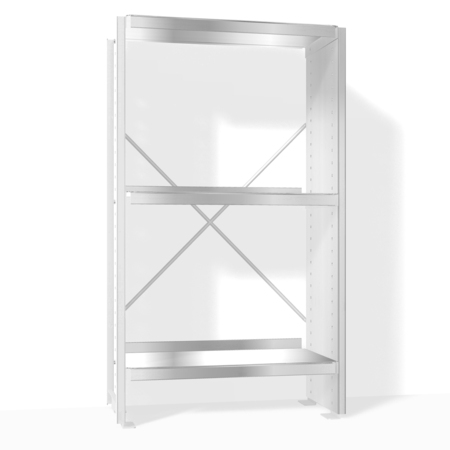 Lehni Aluminium-Regal Höhe: 75 cm Aluminium farblos eloxiert, B: 88 cm, T: 25 cm