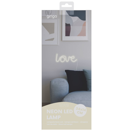 Ginga LED Wall Sign - Neon Love Warmweiss