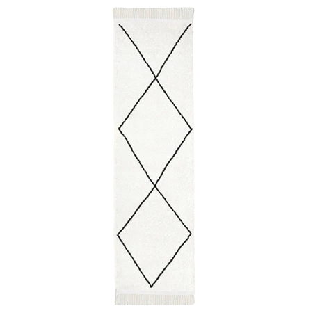 MY BENI TK-DC201 B: 70 cm / L: 250 cm , Beide Seiten, Wollweiss