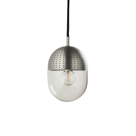 Woud Dot Pendants Opalglas / Metall schwarz lackiert, H: 16.6 cm