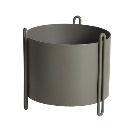 Woud Pidestall Planter Small Taupe, Ø: 15 cm / H: 15 cm