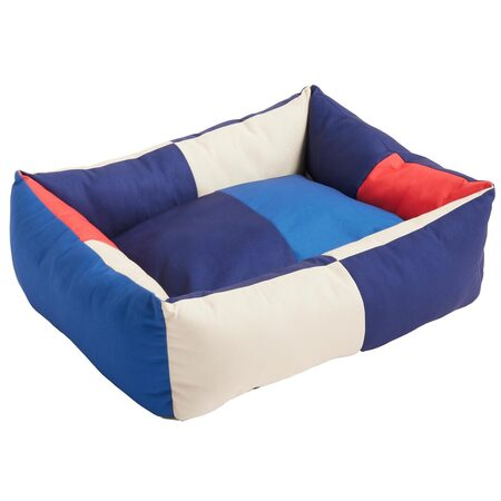 HAY Accessoires Hay Dogs Bed Medium Rot / Blau, B: 78 cm / T: 65 cm / H: 26 cm