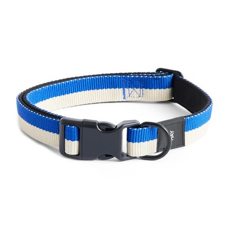 HAY Accessoires Dogs Collar Flat M/L Blau / Off-White