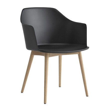 &Tradition Rely Dining Chair HW76 ungepolstert Schwarz, Walnuss lackiert