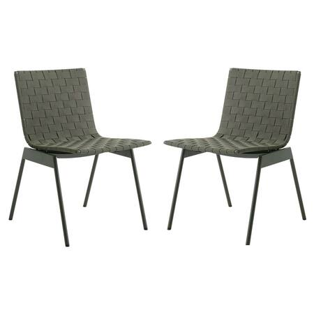 &Tradition Ville Dining Chair AV33 & AV34 Bronze Green, Ohne Armlehnen