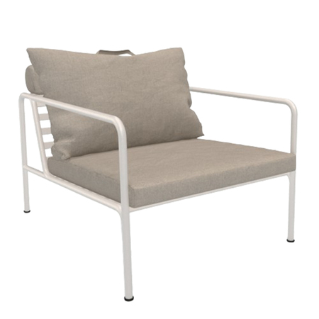Houe Lounge Chair 'Avon' Muted White 08, Ash 92 - Sunbrella Heritage