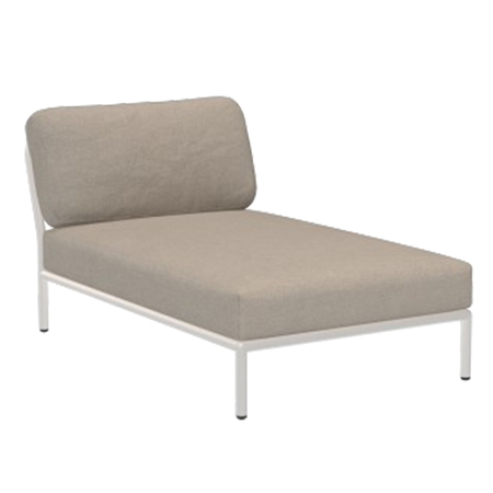 Houe Level Chaiselongue Muted White 43, Ash 92 - Sunbrella Heritage