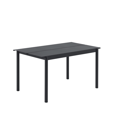 Muuto Linear Steel Table Anthrazitschwarz, B: 140 cm / T: 75 cm