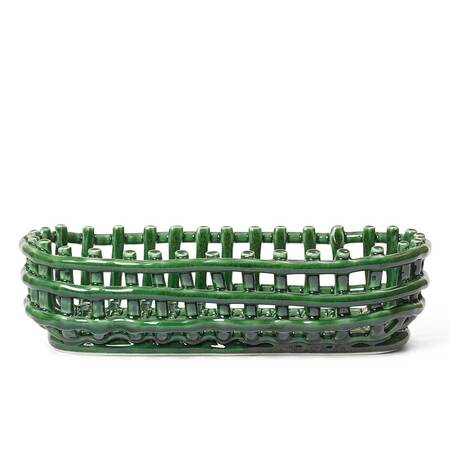 Ferm Living Korb aus Keramik Emerald Grün