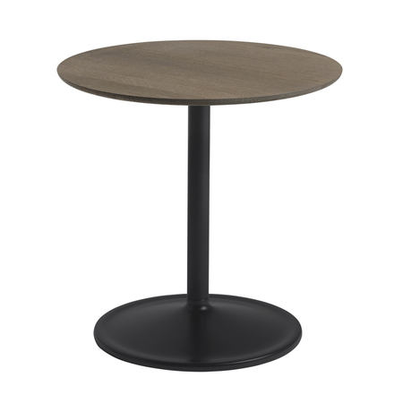 Muuto Soft Side Table Eiche geräuchert geölt / Schwarz, Ø: 48 cm / H: 48 cm