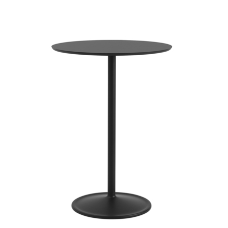 Muuto Soft Café Table round Nanolaminat Schwarz / Schwarz, H: 105 cm