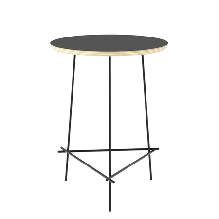 Müller Small Living Echo Beistelltisch Schwarz matt - HPL Beschichtung, Ø: 40 cm / H: 49.8 cm