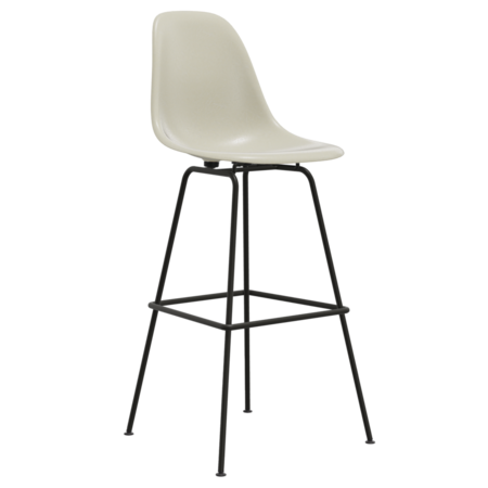 Vitra Eames Fiberglass Stool High ungepolstert 02 Navy Blue, Basic Dark 30 pulverbeschichtet (glatt), Filzgleiter basic dark für Hartboden 05