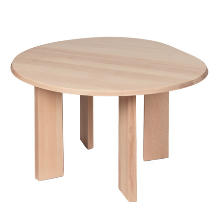 Ferm Living Tarn Dining Table - 115 Ø: 115 cm, Buchenholz weiss geölt