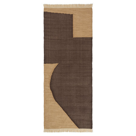 Ferm Living Forene Rug B: 80 cm / L: 200 cm, Tan / Chocolate