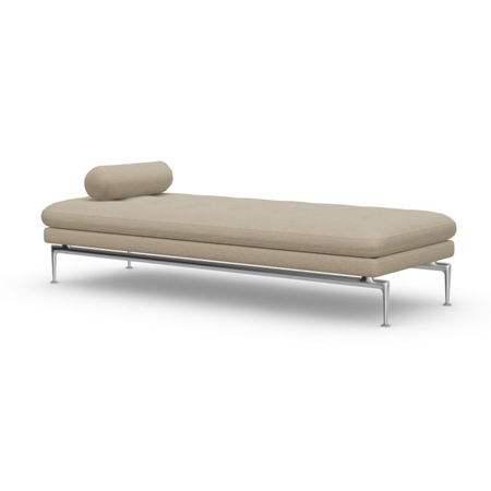 Vitra Suita Daybed Beige melange 02 - Dumet, Aluminum polished 03, Soft / stitched upholstery