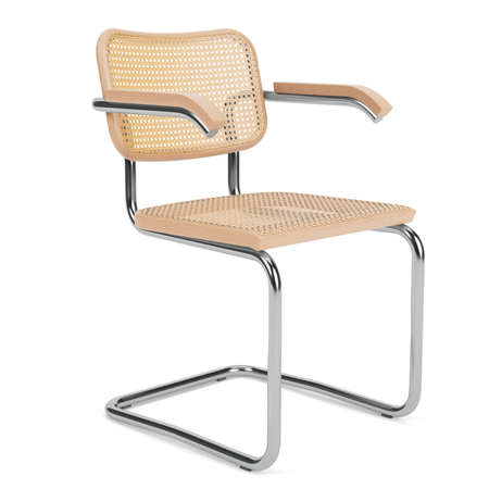 Knoll International Cesca Chair mit Armlehne von 'Knoll' light beech