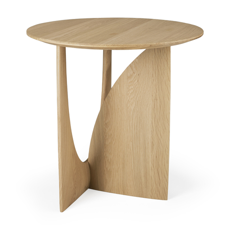 Ethnicraft Geometric Beistelltisch Rund Oak lacquered