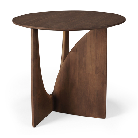 Ethnicraft Geometric Beistelltisch Rund Oak lacquered