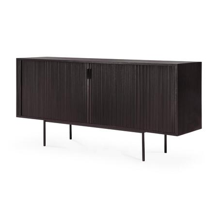 Ethnicraft Roller Max Anrichte Lackiertes Teak Off Black 2 Türen T: 168 cm