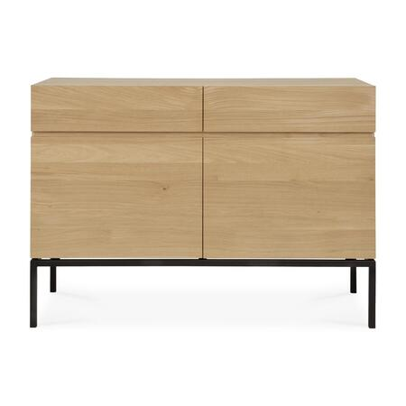 Ligna Anrichte Eiche Schwarz Metall 110 cm