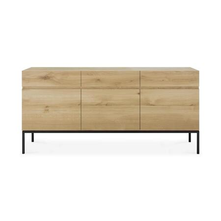 Ethnicraft Ligna Anrichte Eiche Schwarz Metall 165 cm