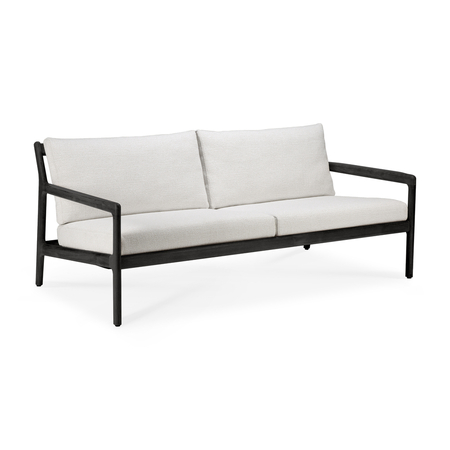 Ethnicraft Jack Sofa für Draußen 2 Sitzer Teak lacquered black / off white