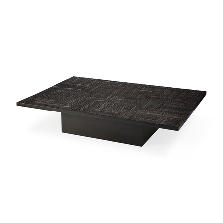 Ethnicraft Tabwa Couchtisch - Rechteckig Teak Off Schwarz lacquered