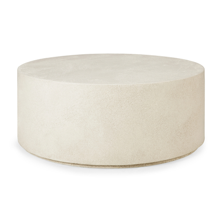 Ethnicraft Elements Couchtisch Microcement Off White Round: 80 cm