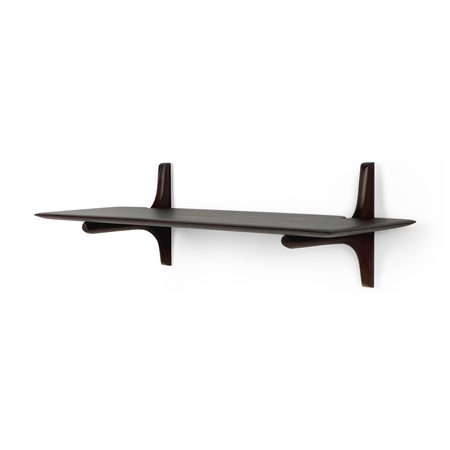 Ethnicraft PI Wandregal  1 shelf 100 cm, Mahogany Dark Brown Lacquered