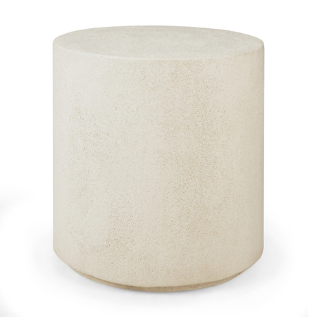 Ethnicraft Elements Beistelltisch - Microcement - Rund Off White