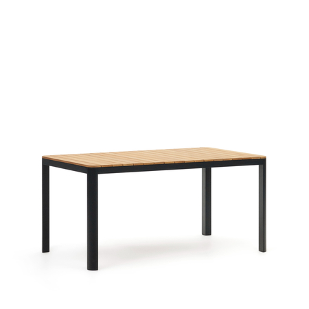 Kave Home  Bona Gartentisch 160 x 90 cm Black / Nature