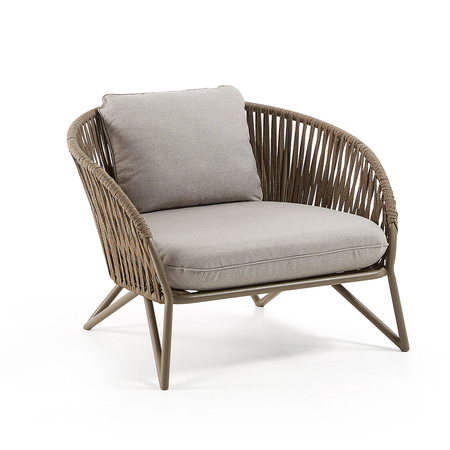Kave Home Branzie Outdoor Sessel Braun, Grau 1