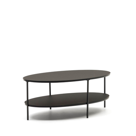 Couchtisch rund Glas Ø 110 x 65 cm 'FIDEIA' von Kave Home Schwarz
