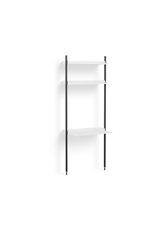 HAY Living Hay Pier Combination 11 - 1 Coloumn - Regalsystem White, Steel powder coated black