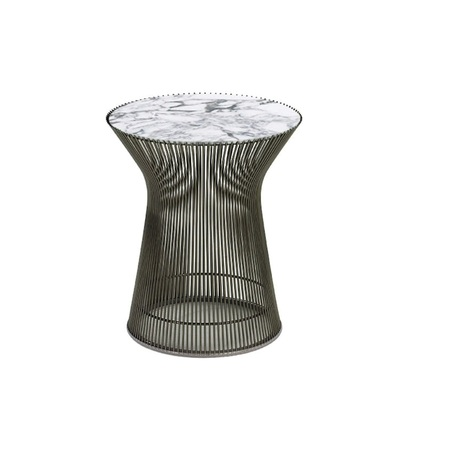 Knoll Internnational Marmor Nero Maational Beistelltisch 'Platner ' Von Knoll Interrquina, Metallic bronze