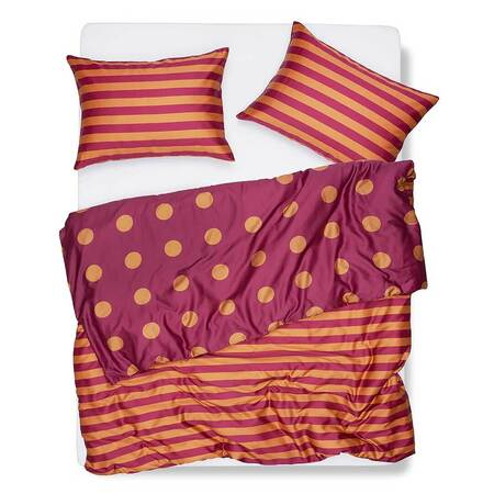ZigZagZurich Polka Stripe Burnt Orange - Artist Bedding 140 x 200 cm