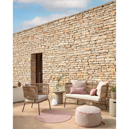 Kave Home  Outdoor Sofa 2 Sitzer 'Nadin' Kave Home Beige