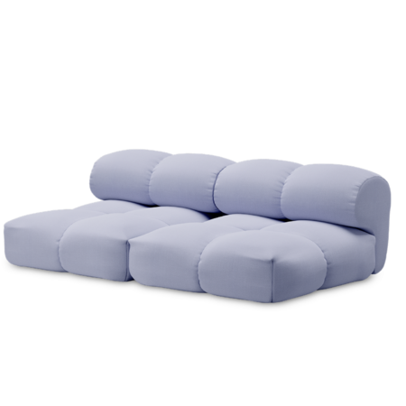 Objekte unserer Tage 2,5 Sitzer Sofa Design 02 Sander von Objekte unserer Tage Lilac blue - Vidar 4 0723 by Kvadrat/Raf Simons
